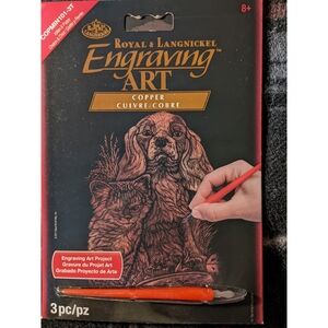 Royal & Langnickel Copper Kitten Puppy  Engraving Art Size 5x7